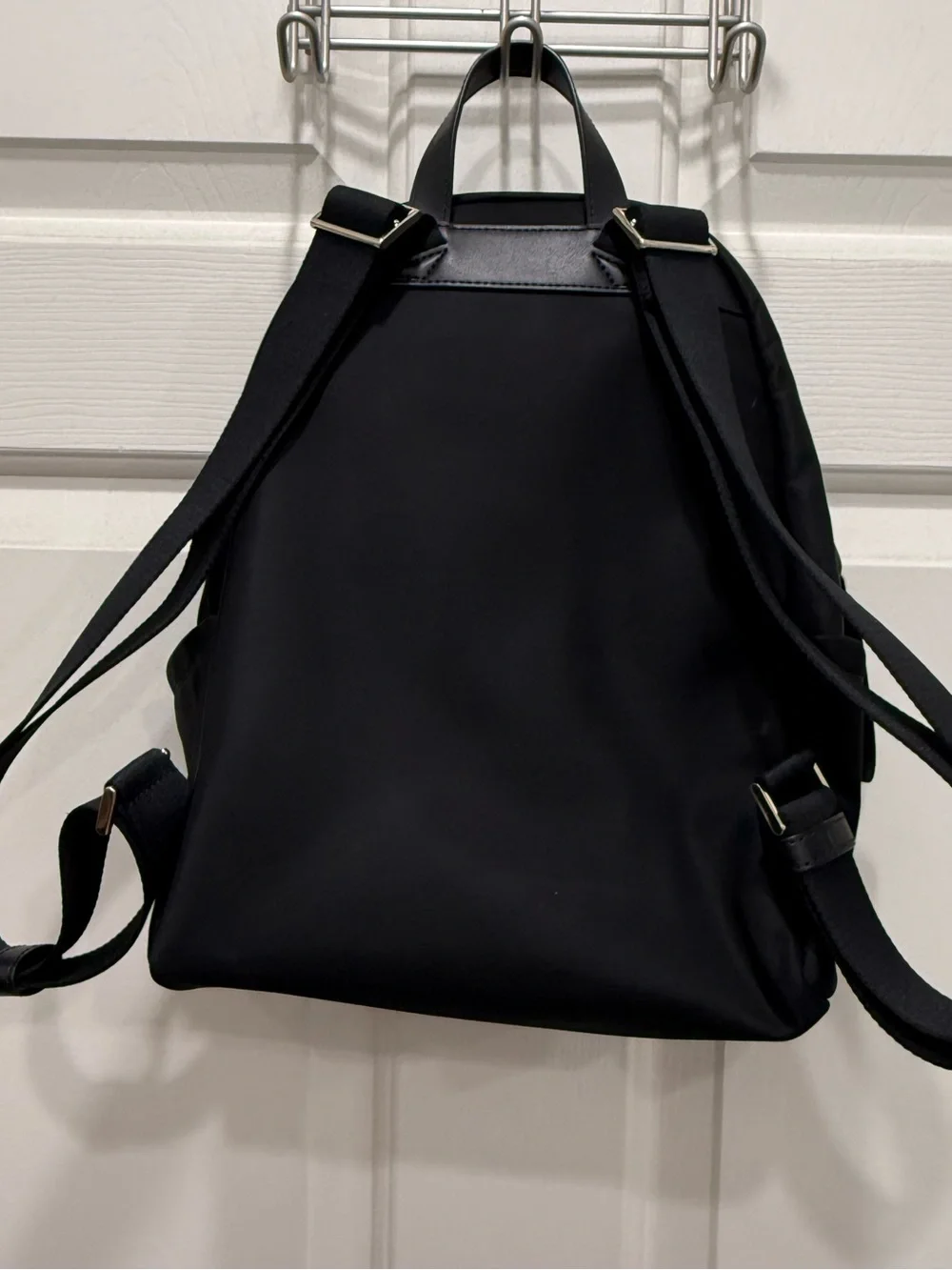Kat Spade NY Chelsea Black Nylon Compact Backpack with Front Zip Pocket